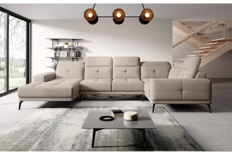 Hagglund Hjørnesofa m. Chaiselong - Beige - Møbler - Sofaer - Hjørnesofa - Hjørnesofa med chaiselong
