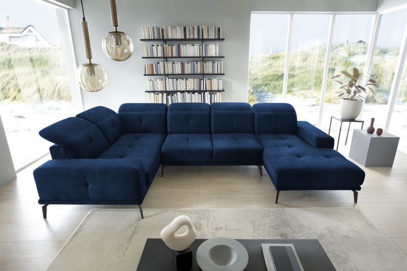 Hagglund Hjørnesofa m. Chaiselong - Blå - Møbler - Sofaer - Hjørnesofa - Hjørnesofa med chaiselong