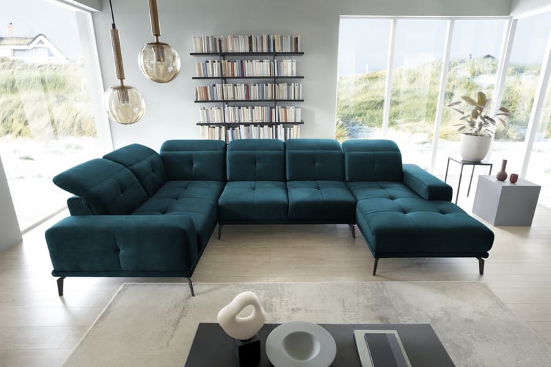 Hagglund Hjørnesofa m. Chaiselong - Blå - Møbler - Sofaer - Hjørnesofa - Hjørnesofa med chaiselong
