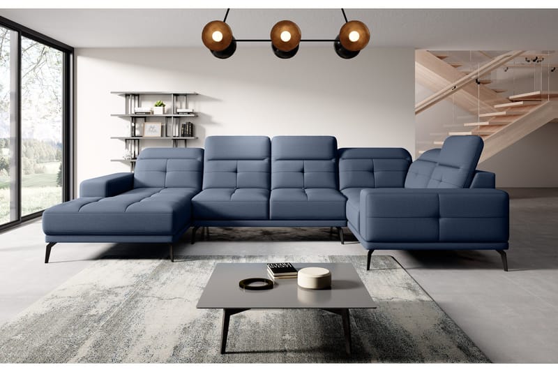Hagglund Hjørnesofa m. Chaiselong - Blå - Møbler - Sofaer - Hjørnesofa - Hjørnesofa med chaiselong
