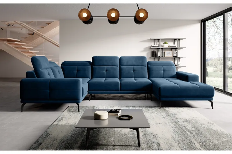 Hagglund Hjørnesofa m. Chaiselong - Blå - Møbler - Sofaer - Hjørnesofa - Hjørnesofa med chaiselong