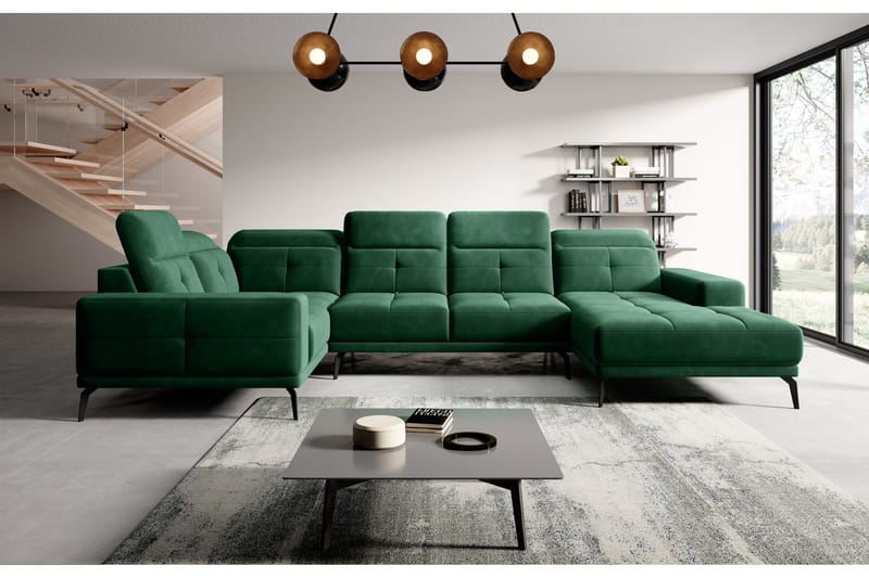 Hagglund Hjørnesofa m. Chaiselong - Grøn - Møbler - Sofaer - Hjørnesofa - Hjørnesofa med chaiselong