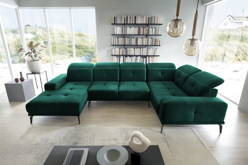 Hagglund Hjørnesofa m. Chaiselong - Grøn - Møbler - Sofaer - Hjørnesofa - Hjørnesofa med chaiselong