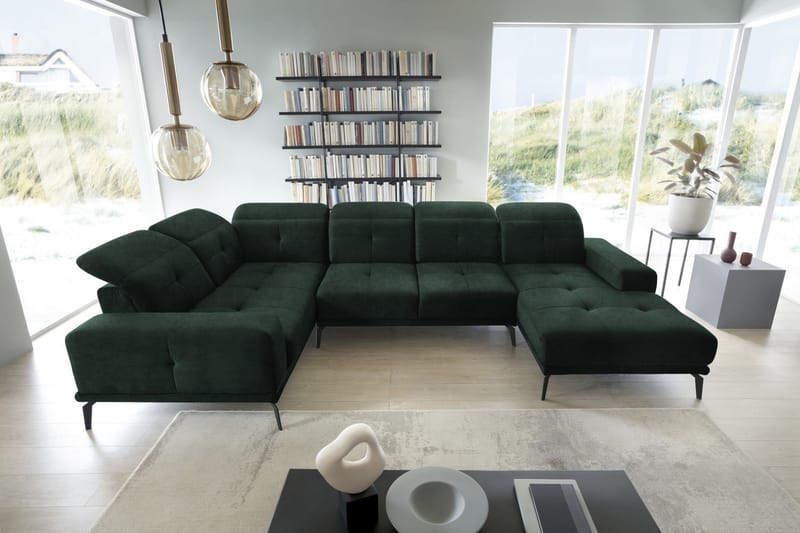 Hagglund Hjørnesofa m. Chaiselong - Grøn - Møbler - Sofaer - Hjørnesofa - Hjørnesofa med chaiselong