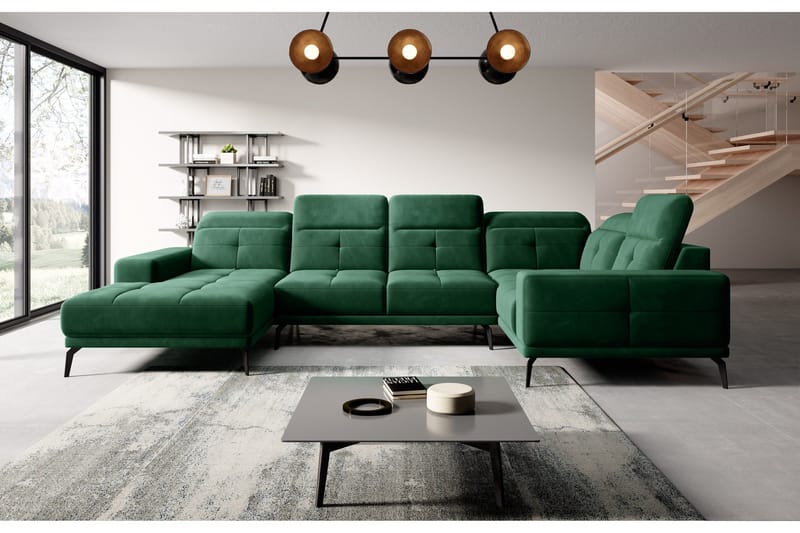 Hagglund Hjørnesofa m. Chaiselong - Grøn - Møbler - Sofaer - Hjørnesofa - Hjørnesofa med chaiselong