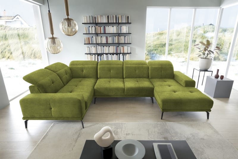 Hagglund Hjørnesofa m. Chaiselong - Grøn - Møbler - Sofaer - Hjørnesofa - Hjørnesofa med chaiselong