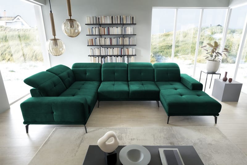 Hagglund Hjørnesofa m. Chaiselong - Grøn - Møbler - Sofaer - Hjørnesofa - Hjørnesofa med chaiselong