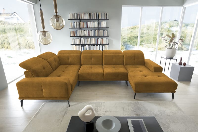 Hagglund Hjørnesofa m. Chaiselong - Gul - Møbler - Sofaer - Hjørnesofa - Hjørnesofa med chaiselong