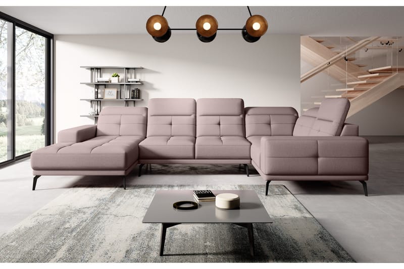 Hagglund Hjørnesofa m. Chaiselong - Lys Lyserød - Møbler - Sofaer - Hjørnesofa - Hjørnesofa med chaiselong