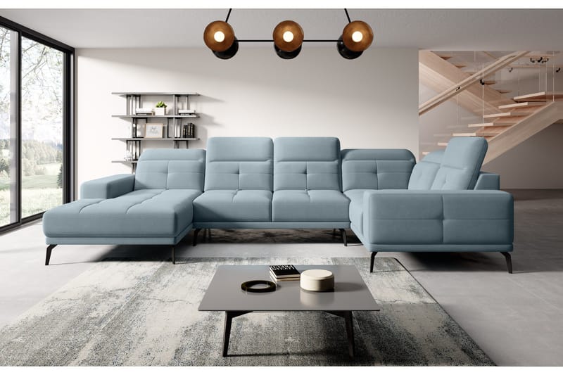 Hagglund Hjørnesofa m. Chaiselong - Lyseblå - Møbler - Sofaer - Hjørnesofa - Hjørnesofa med chaiselong