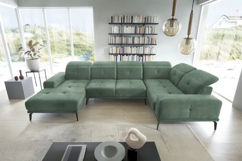 Hagglund Hjørnesofa m. Chaiselong - Lysegrøn - Møbler - Sofaer - Hjørnesofa - Hjørnesofa med chaiselong