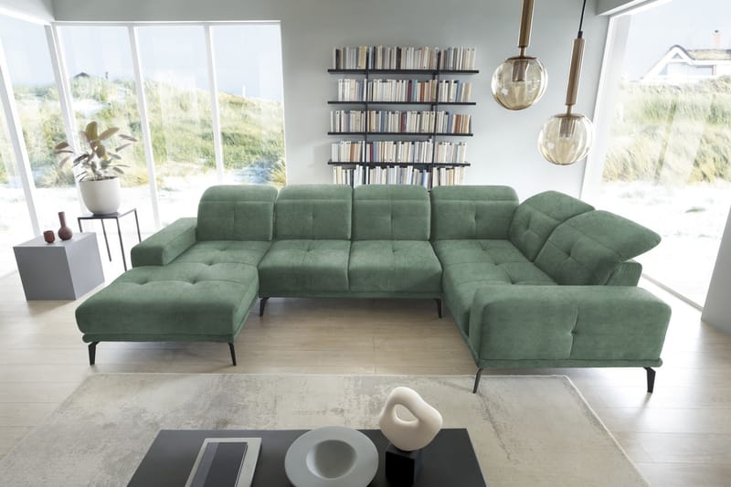 Hagglund Hjørnesofa m. Chaiselong - Lysegrøn - Møbler - Sofaer - Hjørnesofa - Hjørnesofa med chaiselong