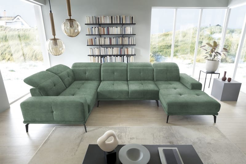 Hagglund Hjørnesofa m. Chaiselong - Lysegrøn - Møbler - Sofaer - Hjørnesofa - Hjørnesofa med chaiselong
