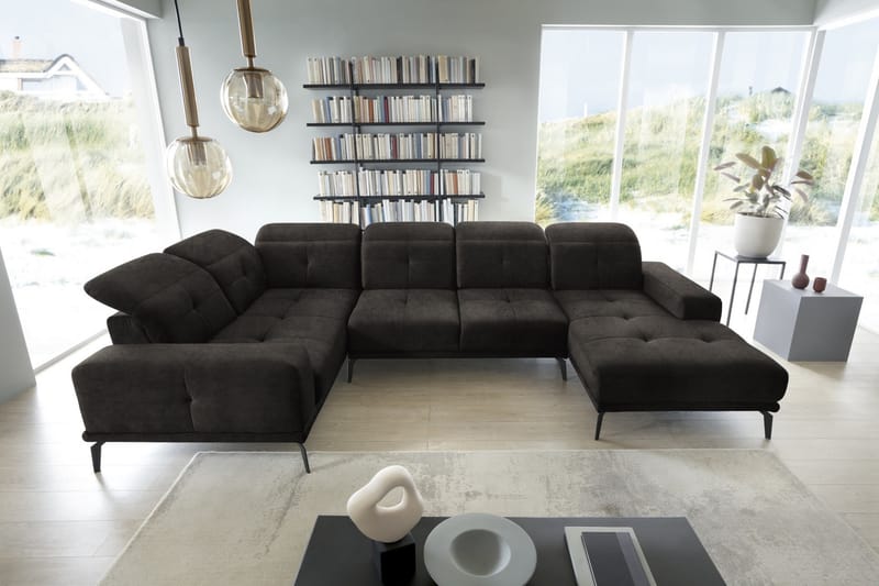 Hagglund Hjørnesofa m. Chaiselong - Mørkegrå - Møbler - Sofaer - Hjørnesofa - Hjørnesofa med chaiselong