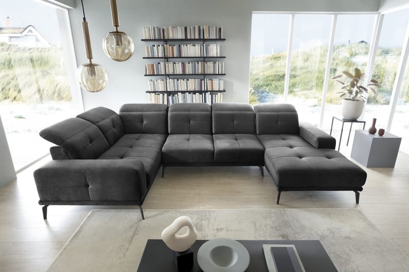 Hagglund Hjørnesofa m. Chaiselong - Mørkegrå - Møbler - Sofaer - Hjørnesofa - Hjørnesofa med chaiselong