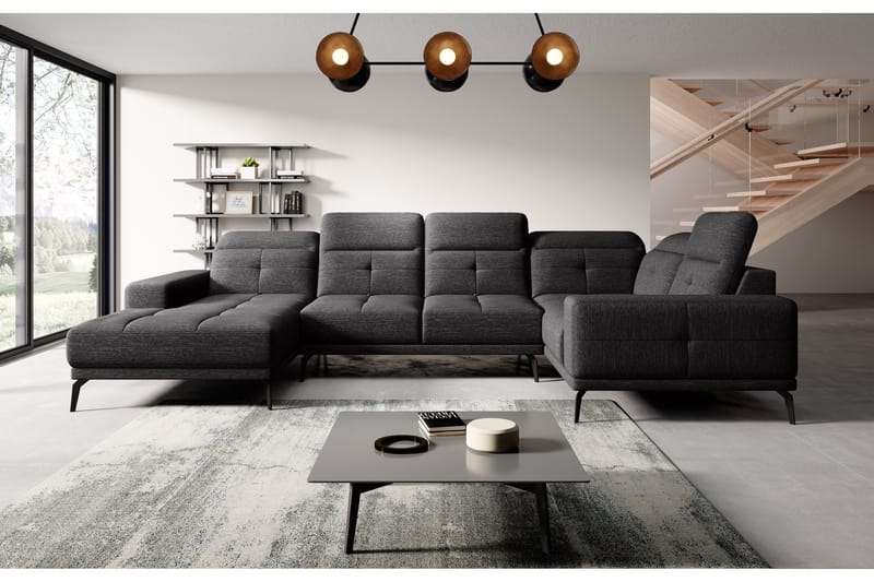 Hagglund Hjørnesofa m. Chaiselong - Mørkegrå - Møbler - Sofaer - Hjørnesofa - Hjørnesofa med chaiselong