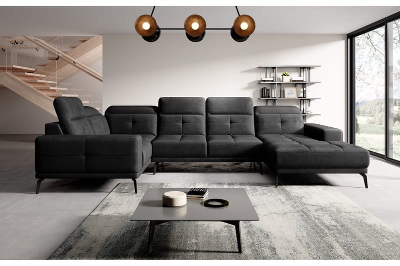 Hagglund Hjørnesofa m. Chaiselong - Mørkegrå - Møbler - Sofaer - Hjørnesofa - Hjørnesofa med chaiselong