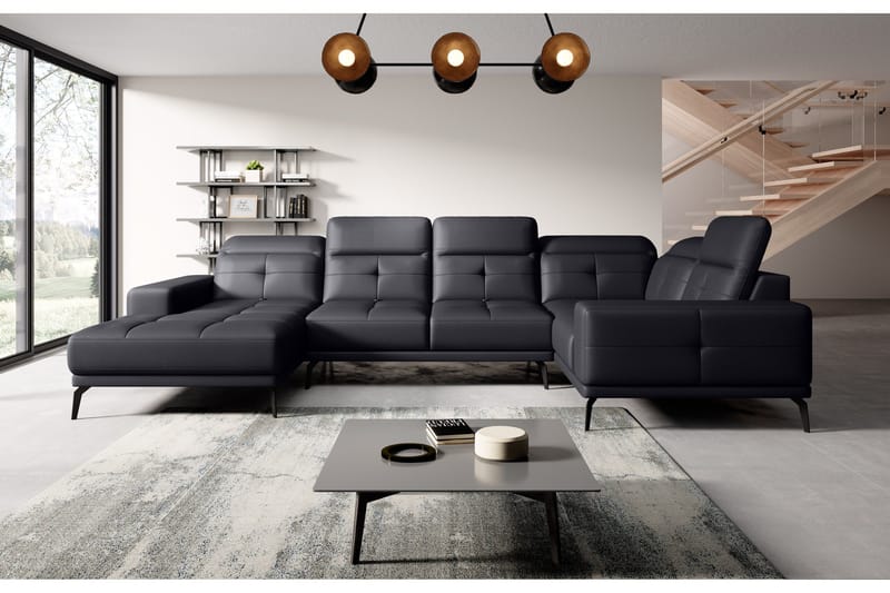 Hagglund Hjørnesofa m. Chaiselong - Sort - Møbler - Sofaer - Hjørnesofa - Hjørnesofa med chaiselong