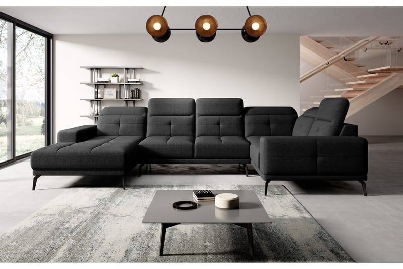 Hagglund Hjørnesofa m. Chaiselong - Sort - Møbler - Sofaer - Hjørnesofa - Hjørnesofa med chaiselong