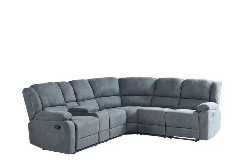 Hjørnesofa 5-Pers. justerbar grå ROKKE, Grå