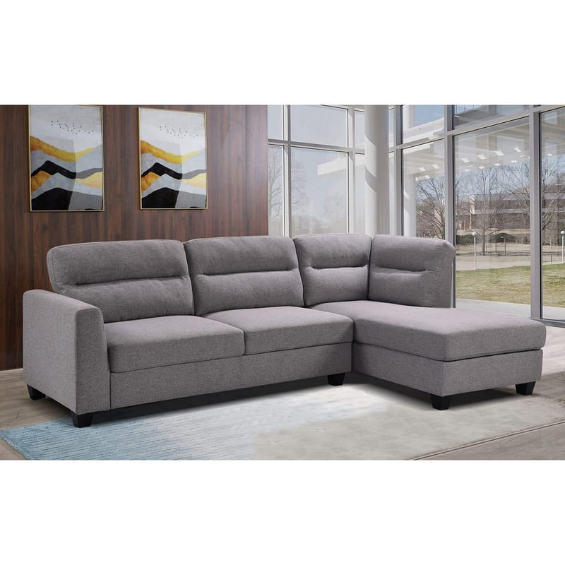 Hjørnesofa Asknor Højre - Lysegrå - Møbler - Sofaer - Hjørnesofa - Hjørnesofa med chaiselong