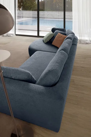 Hjørnesofa Atelier Del Sofa Venezia Venstre (310 x 75 x 105 cm) Marineblå - Marineblå - Møbler - Sofaer - Hjørnesofa