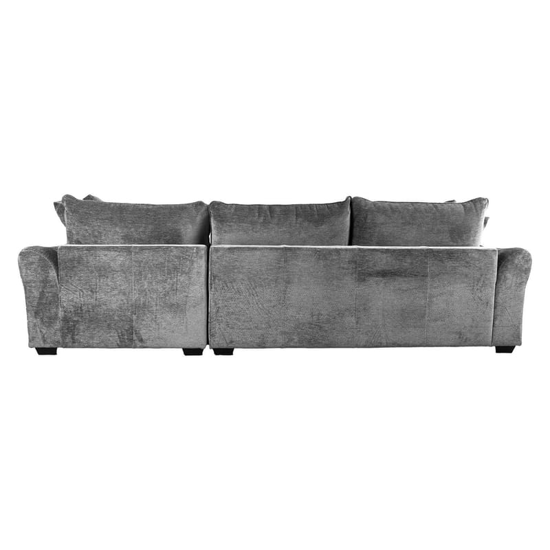 Hjørnesofa Denvi Højre - Grå - Møbler - Sofaer - Hjørnesofa - Hjørnesofa med chaiselong