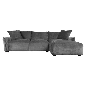 Hjørnesofa Denvi Højre - Grå - Møbler - Sofaer - Sofa med chaiselong