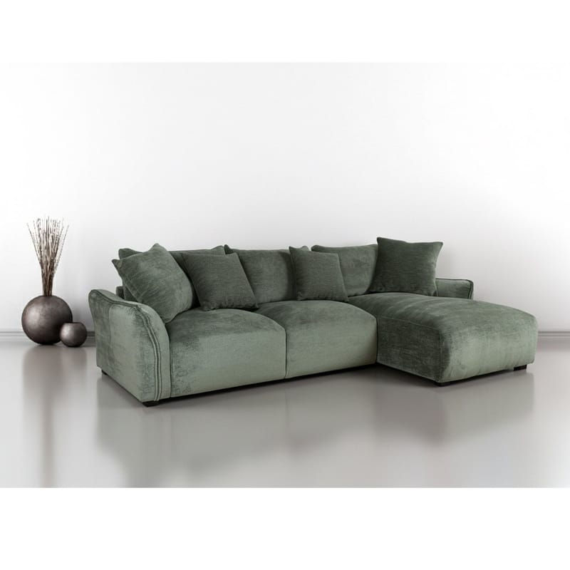 Hjørnesofa Denvi Højre - mintgrøn - Møbler - Sofaer - Hjørnesofa - Hjørnesofa med chaiselong