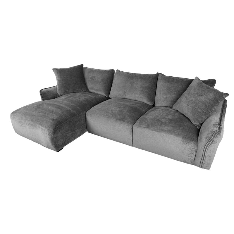 Hjørnesofa Denvi Venstre - Grå - Møbler - Sofaer - Hjørnesofa - Hjørnesofa med chaiselong