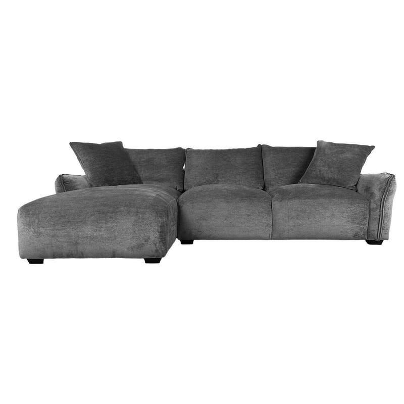 Hjørnesofa Denvi Venstre - Grå - Møbler - Sofaer - Hjørnesofa - Hjørnesofa med chaiselong