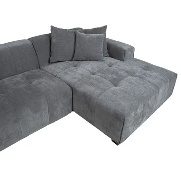 Hjørnesofa Hjelor Højre - Grå - Møbler - Sofaer - Sofa med chaiselong