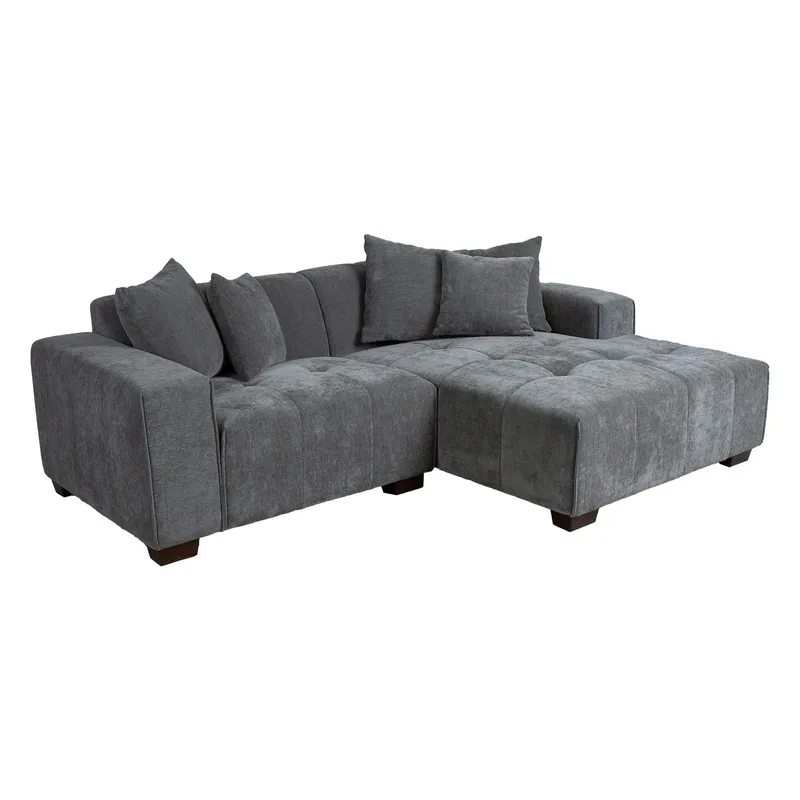 Hjørnesofa Hjelor Højre - Grå - Møbler - Sofaer - Sofa med chaiselong