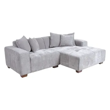 Hjørnesofa Hjelor Højre - Lysegrå - Møbler - Sofaer - Sofa med chaiselong