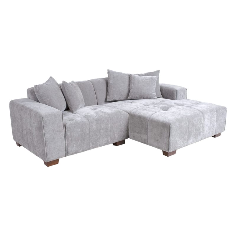 Hjørnesofa Hjelor Højre - Lysegrå - Møbler - Sofaer - Hjørnesofa - Hjørnesofa med chaiselong