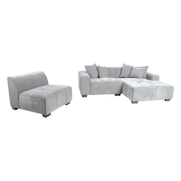Hjørnesofa Hjelor Højre - Lysegrå - Møbler - Sofaer - Sofa med chaiselong
