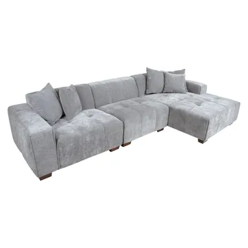 Hjørnesofa Hjelor Højre - Lysegrå - Møbler - Sofaer - Sofa med chaiselong