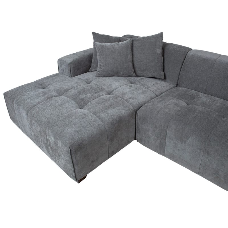Hjørnesofa Hjelor Venstre - Grå - Møbler - Sofaer - Hjørnesofa - Hjørnesofa med chaiselong