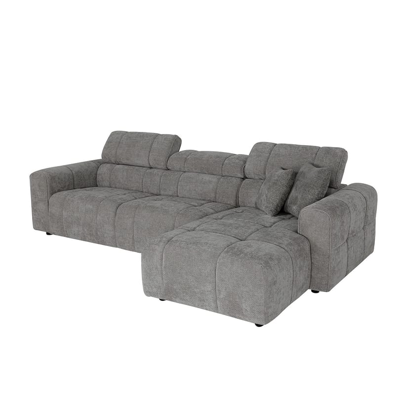 Hjørnesofa HOME4YOU BELISMA højre hjørne Beige - beige - Møbler - Sofaer - Hjørnesofa - Hjørnesofa med chaiselong