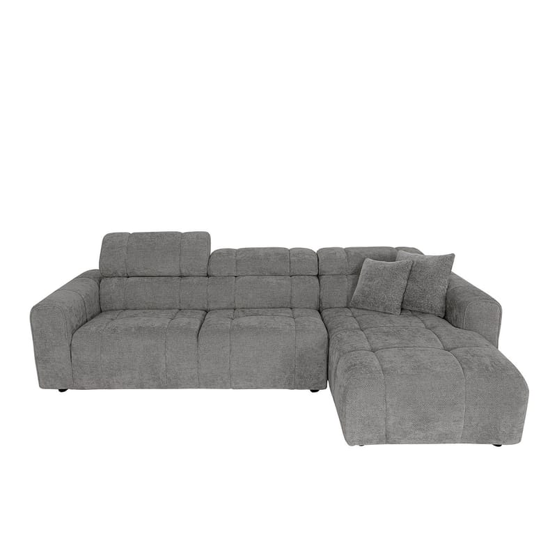 Hjørnesofa HOME4YOU BELISMA højre hjørne Beige - beige - Møbler - Sofaer - Hjørnesofa - Hjørnesofa med chaiselong