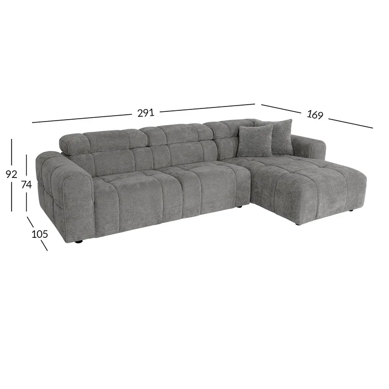 Hjørnesofa HOME4YOU BELISMA højre hjørne Beige - beige - Møbler - Sofaer - Hjørnesofa - Hjørnesofa med chaiselong