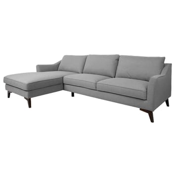 Hjørnesofa HOME4YOU Birgit venstre hjørne grå - grå - Møbler - Sofaer - Sofa med chaiselong