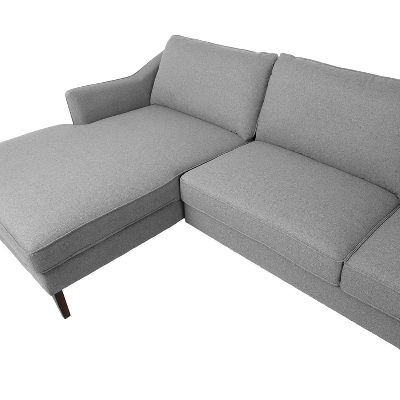 Hjørnesofa HOME4YOU Birgit venstre hjørne grå - grå - Møbler - Sofaer - Hjørnesofa - Hjørnesofa med chaiselong