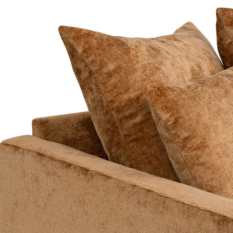 Hjørnesofa HOME4YOU Lartes brun Højre hjørne - Brun - Møbler - Sofaer - Hjørnesofa - Hjørnesofa med chaiselong