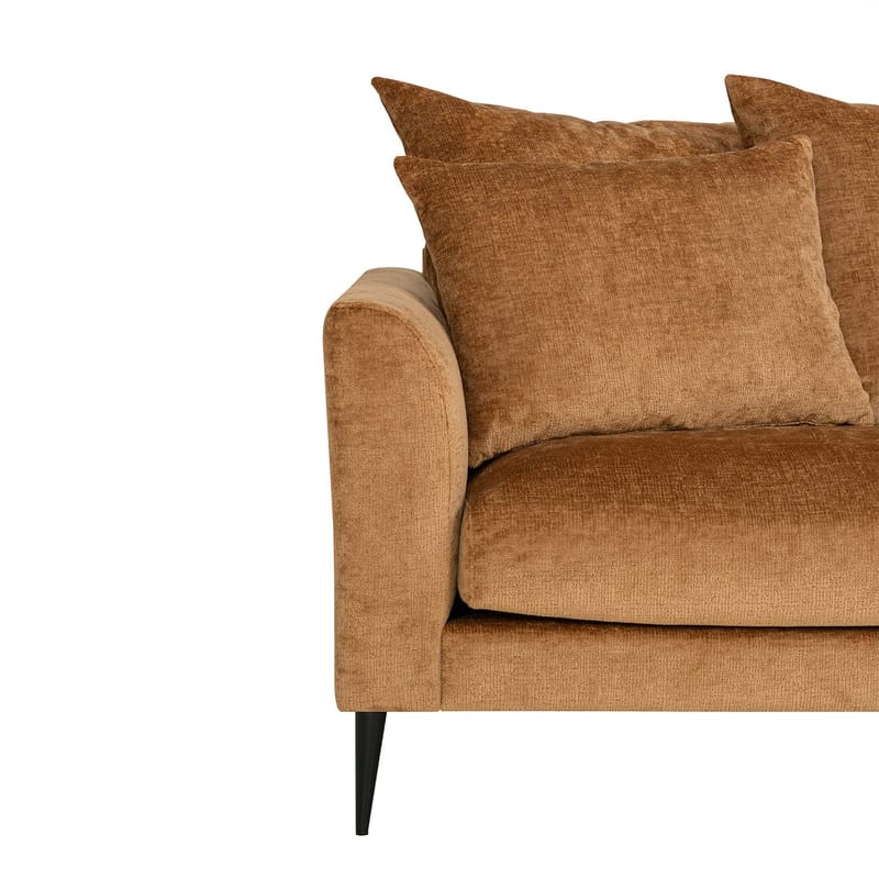 Hjørnesofa HOME4YOU Lartes brun Højre hjørne - Brun - Møbler - Sofaer - Hjørnesofa - Hjørnesofa med chaiselong