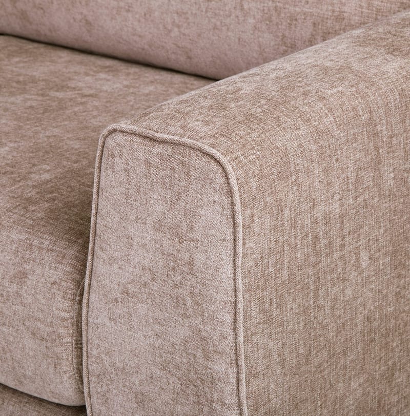 Hjørnesofa HOME4YOU Leila venstre hjørne - Beige - Møbler - Sofaer - Hjørnesofa - Hjørnesofa med chaiselong