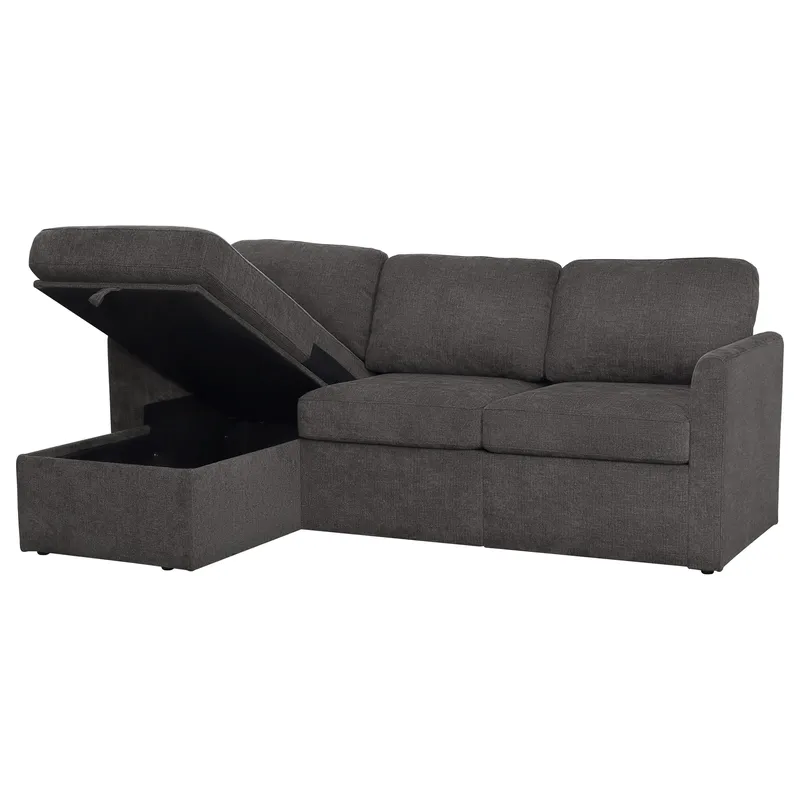 Hjørnesofa Loft24 Nordhus Antracitgrå Bouclé - Antracit - Møbler - Sofaer - Hjørnesofa - Hjørnesofa med chaiselong