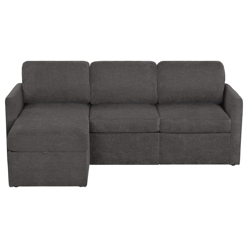 Hjørnesofa Loft24 Nordhus Antracitgrå Bouclé - Antracit - Møbler - Sofaer - Hjørnesofa - Hjørnesofa med chaiselong