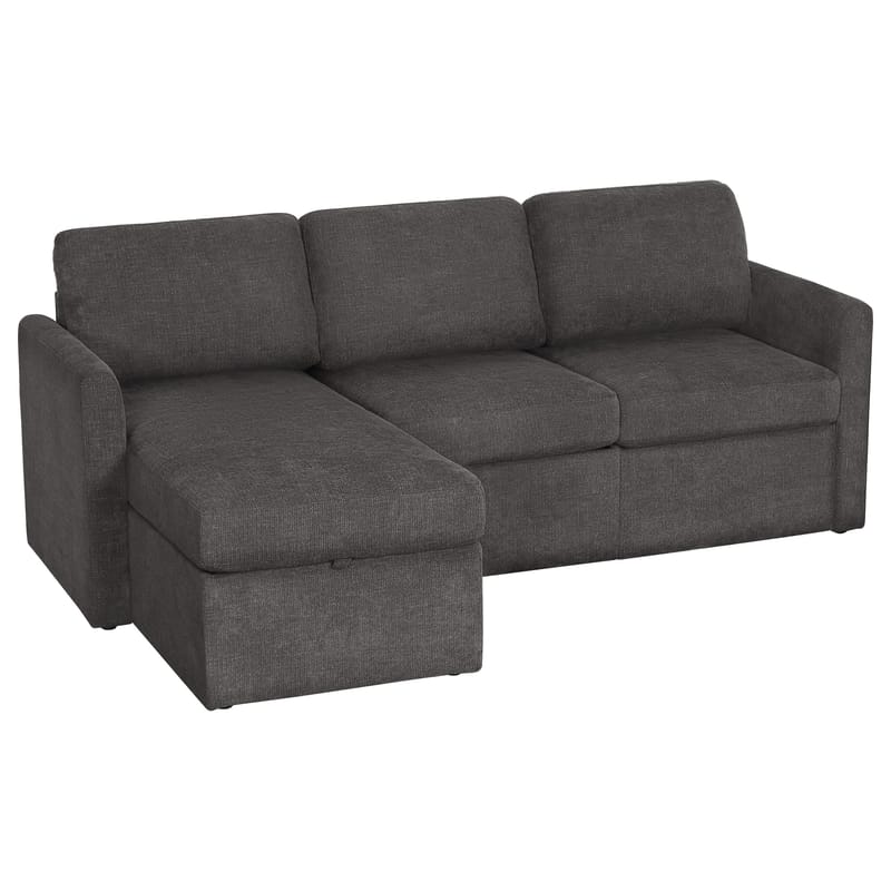 Hjørnesofa Loft24 Nordhus Antracitgrå Bouclé - Antracit - Møbler - Sofaer - Hjørnesofa - Hjørnesofa med chaiselong