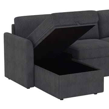 Hjørnesofa Loft24 Nordhus Antracitgrå Fløjl - Antracit - Møbler - Sofaer - Hjørnesofa - Hjørnesofa med chaiselong